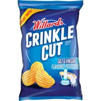 WILLARDS CRINKLE CUT SALT & VINEGAR CRISPS (125G)