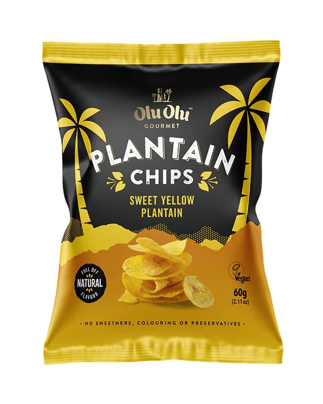 OLU OLU SWEET YELLOW PLANTAIN CHIPS (60G)