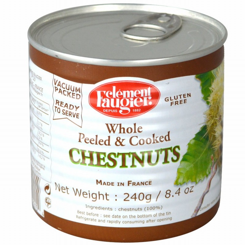 CLEMENT FAUGIER WHOLE PEELED & COOKED CHESTNUTS (240G)
