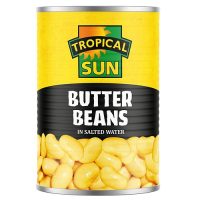 TROPICAL SUN TINNED BUTTER BEANS IN SALTED WATER (400G)