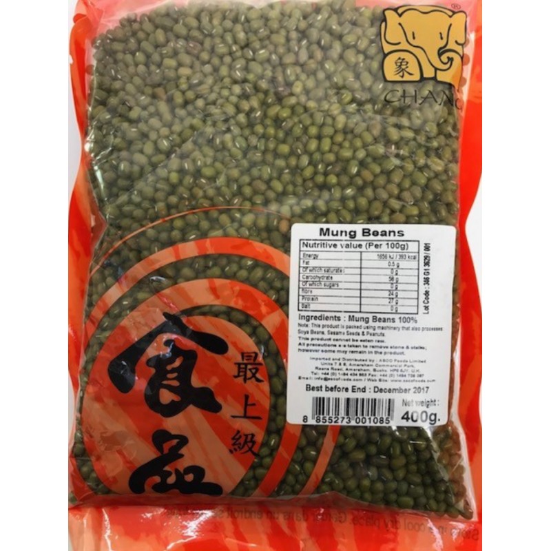 CHANG BEANS - MUNG BEANS THAI MOONG DAL WHOLE BEANS (400G)