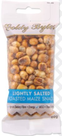MHANDIRE GOLDY BYTES – ROASTED MAIZE SNACK LIGHTLY SALTED FLAVOU