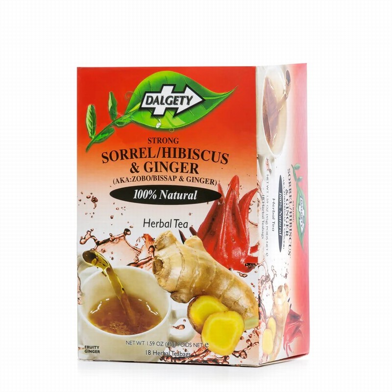 DALGETY STRONG SORREL/HIBISCUS & GINGER TEA (45G/18 TEA BAGS)