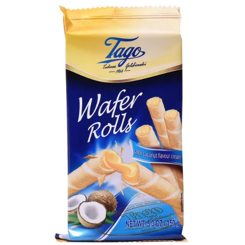 TAGO WAFER ROLLS WITH COCONUT CREAM (150G)