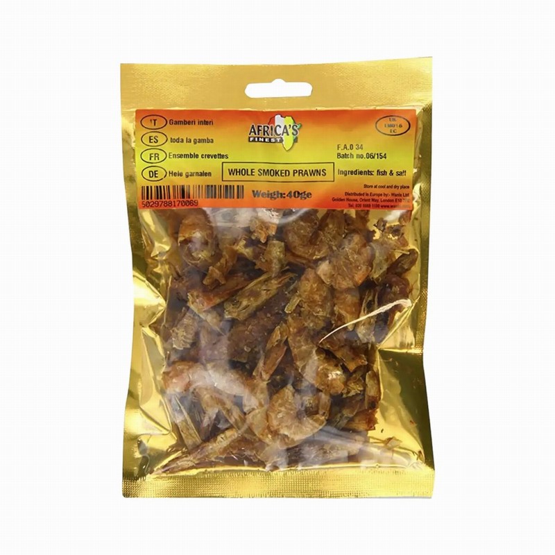 AFRICA'S FINEST WHOLE SMOKED PRAWNS (70G)