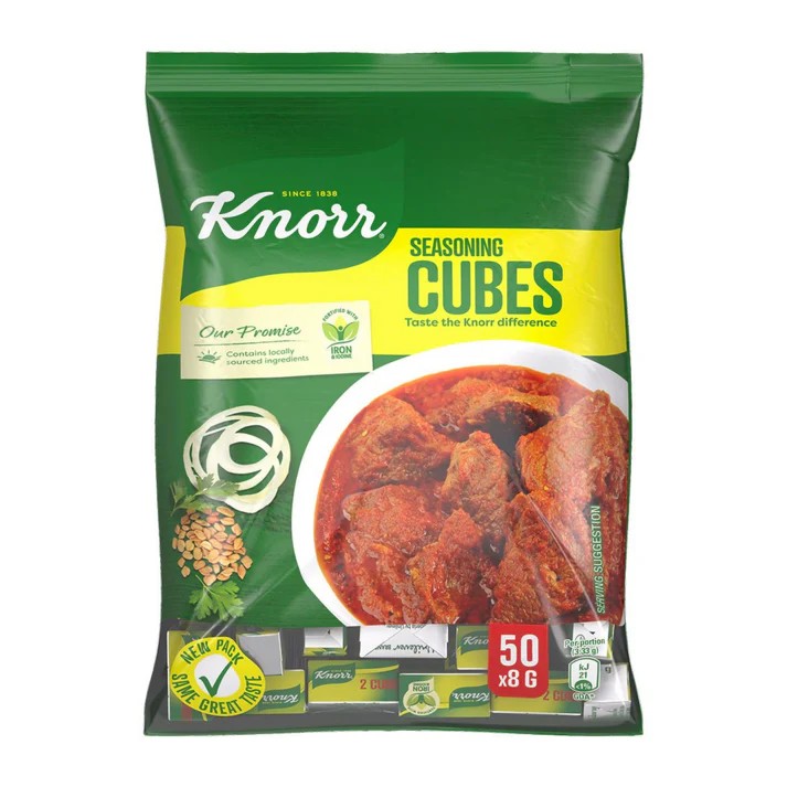 KNORR BEEF FLAVOURED SEASONING CUBES (50x8g)